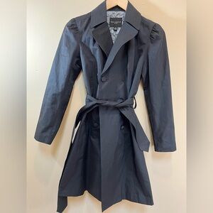 Behnaz Sarafpour for Target Black Double Breasted Belted Trench Coat Size Small